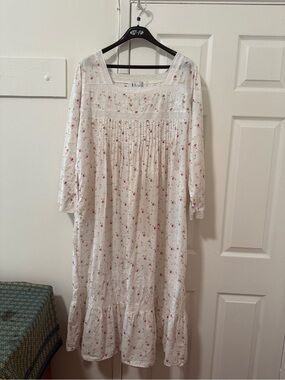 Vintage THE 1 FOR U NIGHTGOWN SZ 2XL W/POCKETS LONGSLEEVE 100% COTTON